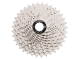 Касета 10-k 11-36T SUN RACE MS MTB, алюмінієвий павук, Metallic Silver