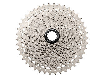 Касета 10-k 11-46T SUN RACE MS2 MTB, сталевий павук, Metallic Silver