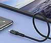 Кабель для зарядки телефону Lightning Apple iPhone HOCO Admirable U79 100см |2.4A| Чорний, фото 3