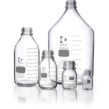 DURAN® Лабораторна пляшка, легка, градуйована, GL 25, без кришки і зливного кільця, 100 мл