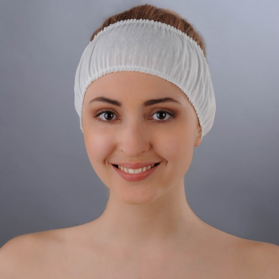 Пов'язка для волосся одноразова Doily, біла, 10 шт