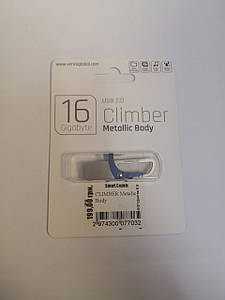 Карти пам'яті та флеш USB 16 gb CLIMBER Metalic Body 03703 Verico