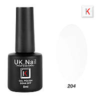 Гель-лаки UK.Nail 8 мл, №204,белый