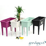 Горщик для квітів на ніжках Ayakli 60 л зелений, фото 10