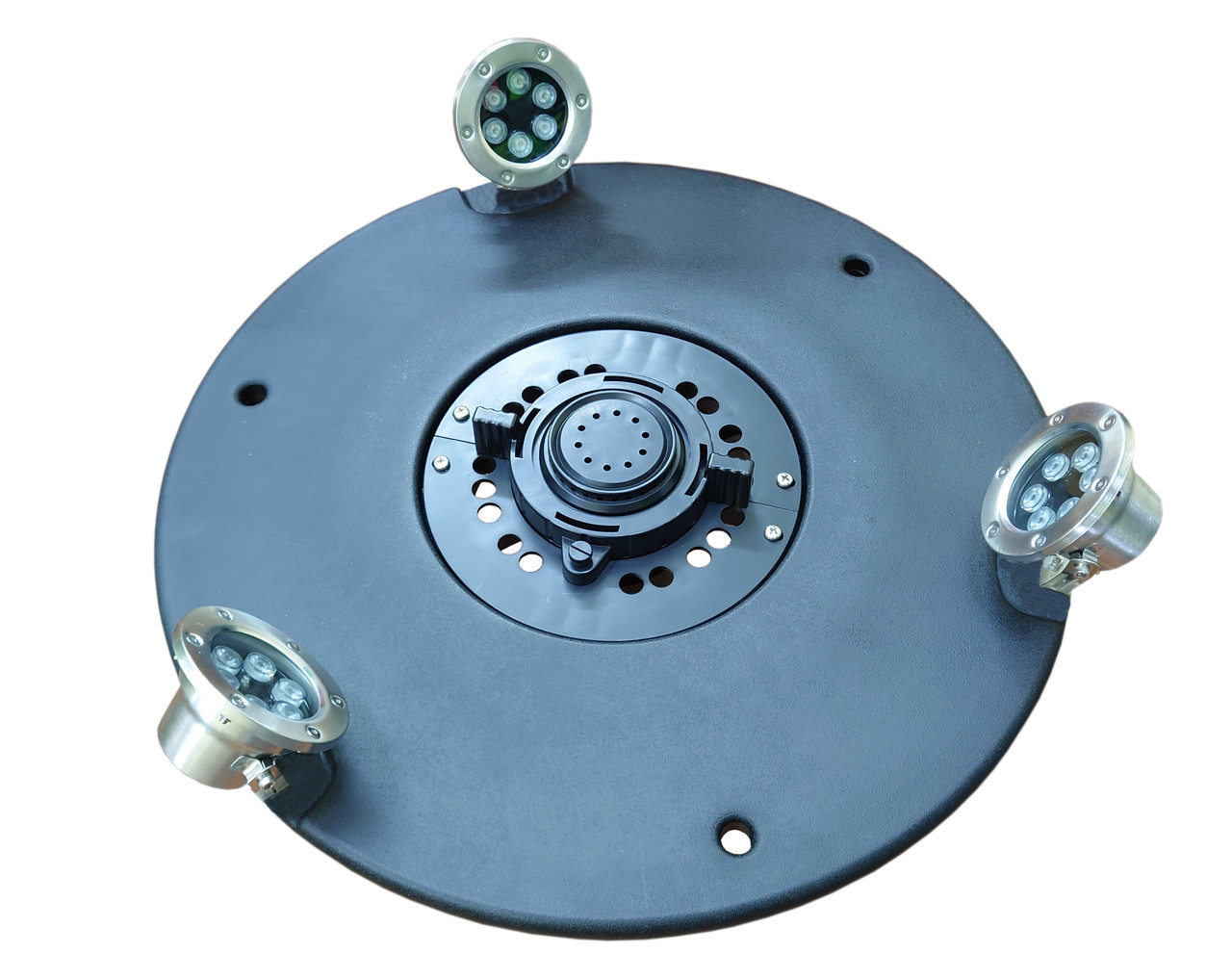 Плаваючий фонтан-аератор Aqua Nova ANFF-5500ACL3 з 3-ма кольоровими світильниками, фото 1