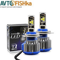 Светодиодные лампы LED TurboLed T1 H4 6000K 35W 12/24v с активным охлаждением