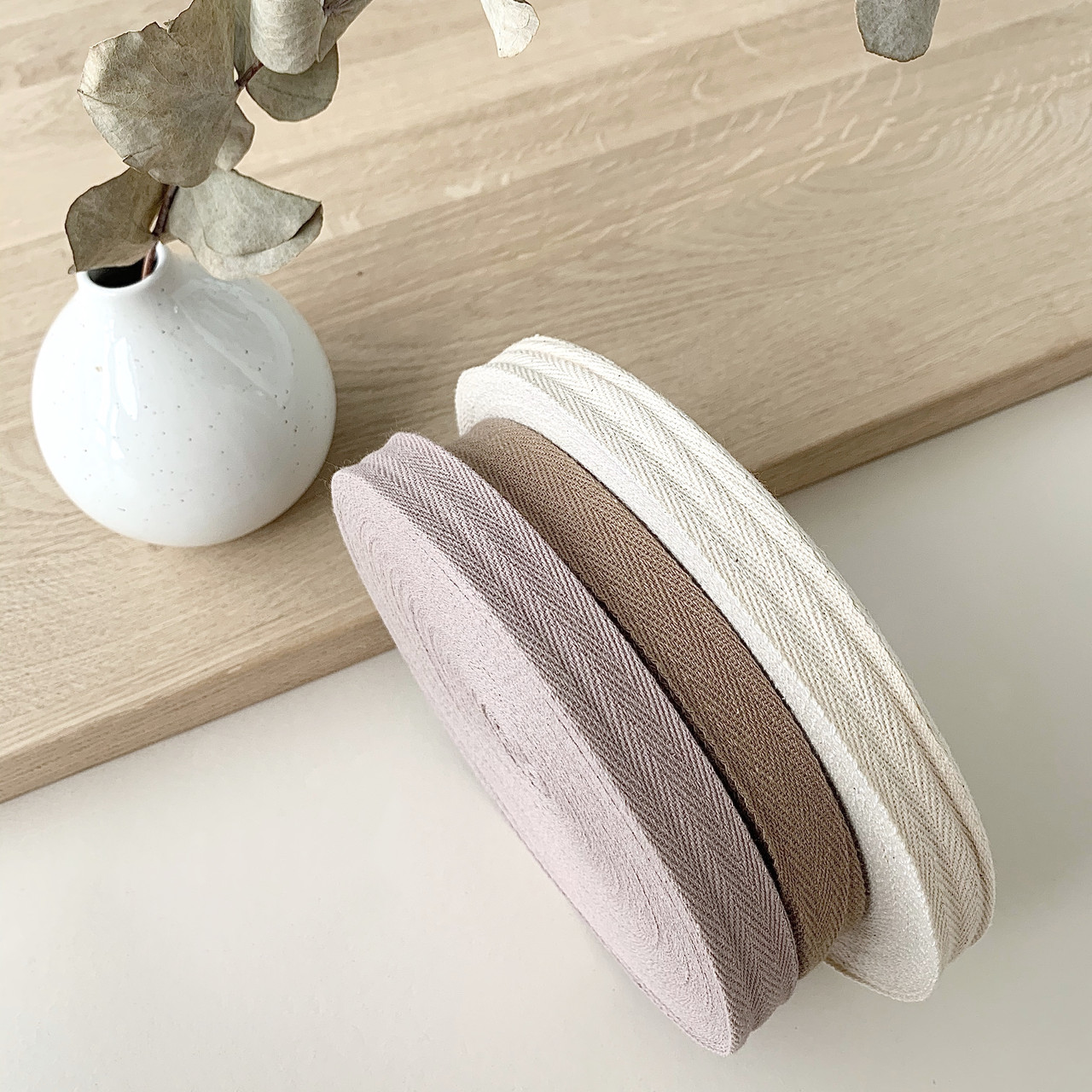 Бавовняна кіперна тасьма натуральна (20 мм)