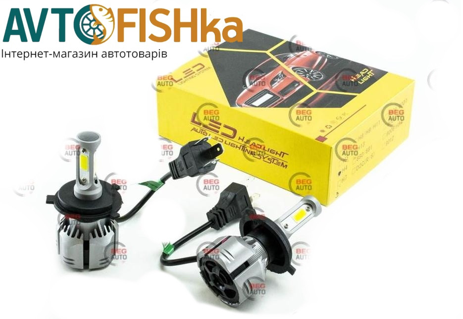 Світлодіодні лампи LED T2 PLUS 6500 K 8400L 70W 12/24v з активним охолодженням, фото 1