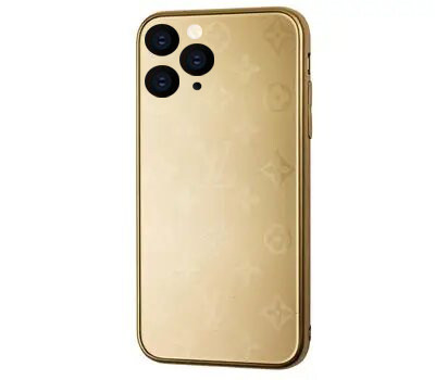 Чохол скляний Glass Case Louis Vuitton Луї Вітон для iPhone 12 Pro (07) Gold золото