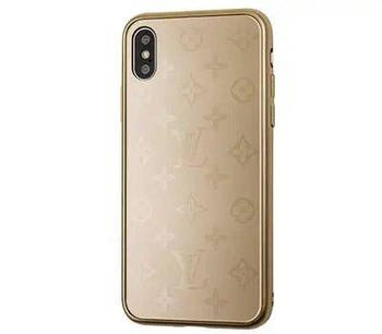 Чохол скляний Glass Case Louis Vuitton Луї Вітон для iPhone Xs Max (07) Gold золото