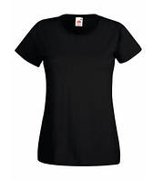 Женская футболка однотонная черная 372-36