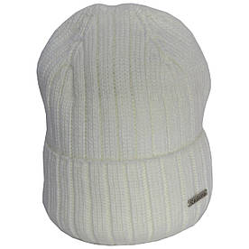 Тепла дитяча / підліткова в'язана шапка Caskona на зиму, біла