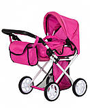 Коляска для ляльок із сумкою та люлькою-переноскою Carrello Unico 9346 Red Червона, з регульованою ручкою, фото 8