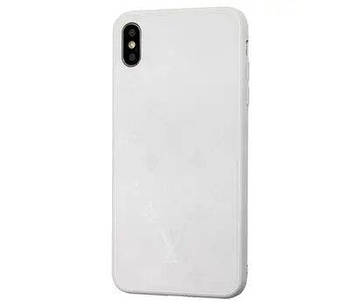 Чохол скляний Glass Case Louis Vuitton Луї Вітон для iPhone Xs Max (03) White білий