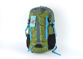 Рюкзак туристичний "UA"L Зелений з 3-ма відділеннями 50х30х18см 40 L з жорсткою спинкою