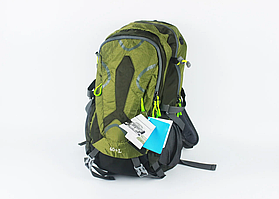Рюкзак туристичний Зелений "Columbia" L 4 отд. з отд. для ноутбука, дож/ чохол 53х30х13см 40L мет.карк спина