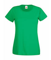 Женская футболка однотонная зеленая 372-47