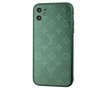 Чохол скляний Glass Case Louis Vuitton Луї Вітон для iPhone 12 (04) Pine green зелений