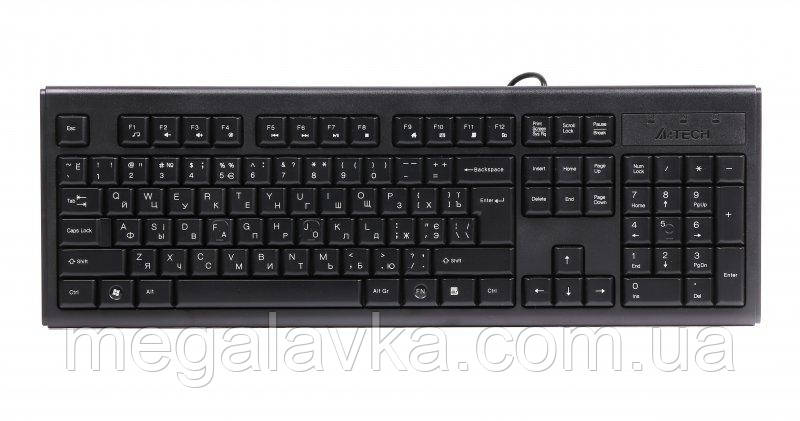 Клавіатура A4Tech KR-83 USB (Black), X-slim w/Ukr Comfort Key - MegaLavka