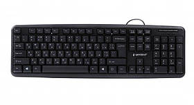 Клавіатура стандартна Gembird KB-U-103-UA, USB, українська розкладка, чорний колір - MegaLavka