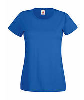 Женская футболка однотонная синяя 372-51