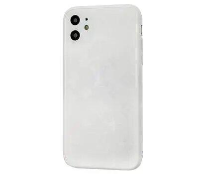 Чохол скляний Glass Case Louis Vuitton Луї Вітон для iPhone 12 (03) White білий