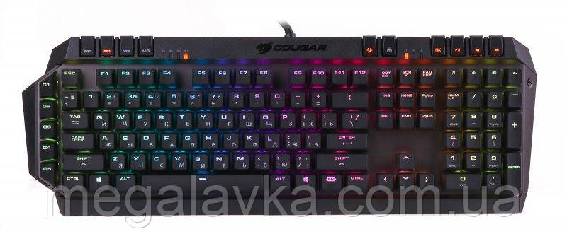 Ігрова клавіатура механічна Cougar 700K EVO, Cherry MX Red, RGB-підсвічування, USB, audio jack - MegaLavka