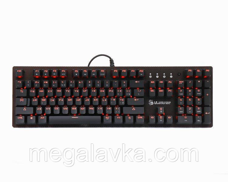 Клавіатура механічна ігрова A4Tech B800 Bloody (NetBee) LK Blue, підсвічування Orange, USB - MegaLavka