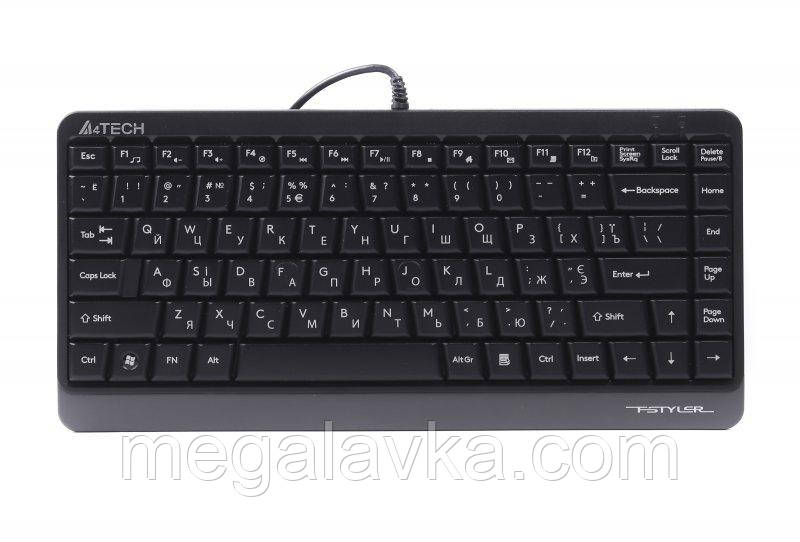 Клавіатура A4Tech FKS11 USB (Grey) Fstyler Compact Size keyboard, USB - MegaLavka