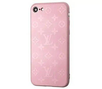 Чохол скляний Glass Case Louis Vuitton Луї Вітон для iPhone 7 (08) Blueberry чорниця