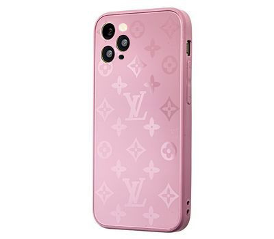 Чохол скляний Glass Case Louis Vuitton Луї Вітон для iPhone 12 Pro (08) Blueberry чорниця