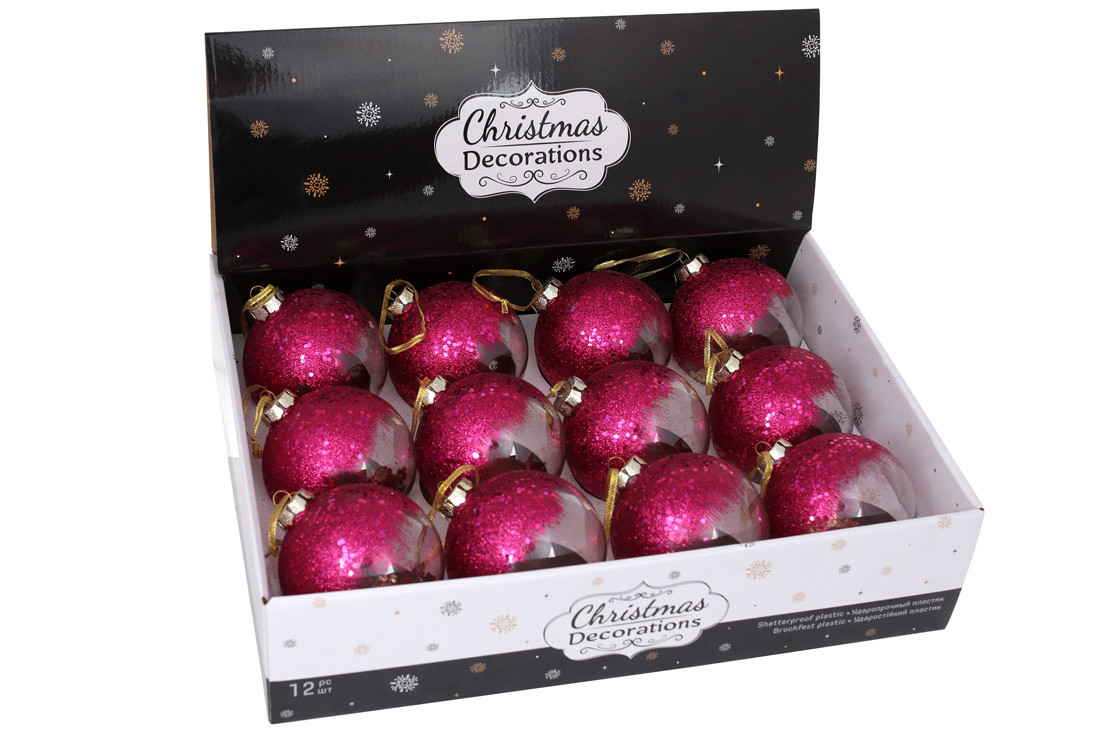 Новорічна куля з глітером, фото 1