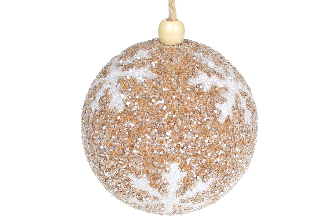 Ялинкова куля Сніжинка 8 см, фото 1