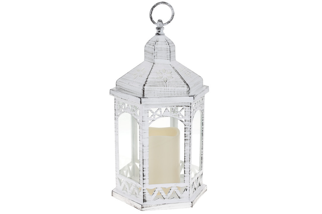 Ліхтар зі свічкою з LED підсвічуванням 31см, фото 1