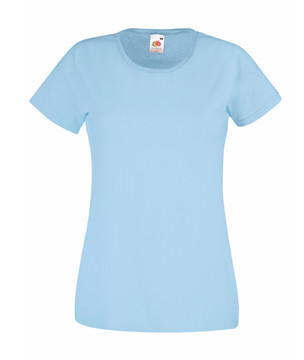 Жіноча футболка однотонна блакитна 372-YT