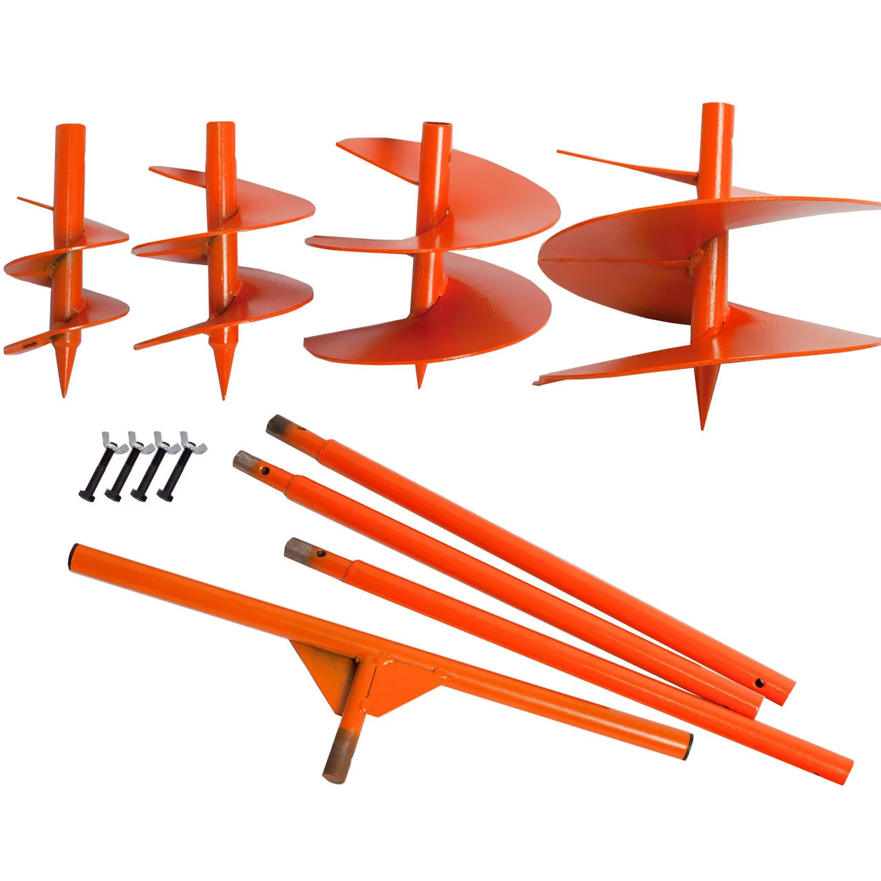 Садово-будівельний бур із 4 насадками (12, 17, 22, 28 см), фото 1