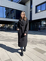 Чорне жіноче пальто 40, 42, 44, 46, 48, 50, 52  жіноче зимове пальто з італійського кашеміру