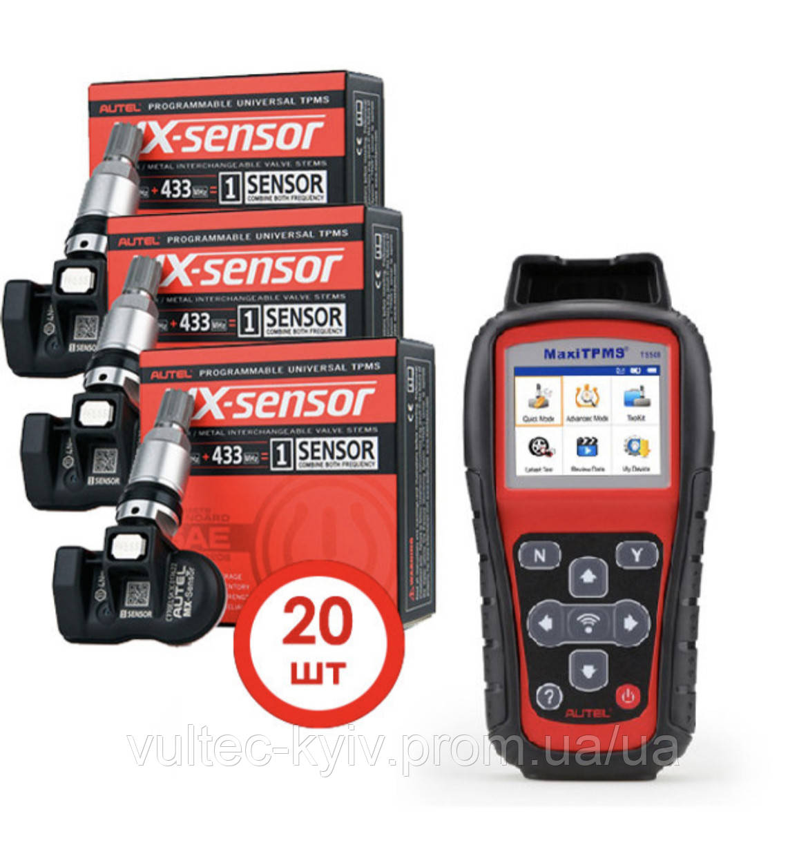 Купить Диагностический сканер AUTEL TS508 и 20 датчиков давления колес ...