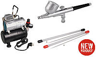 Аерограф в комплекті з компресором і рем. комплектом