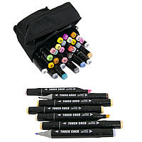 Набор маркеров для рисования Touch (36 шт./уп. черный корп.) скетч-маркеры, фломастеры по номерам (TI)