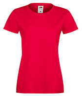 Женская футболка хлопок красная 414-40
