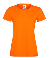 Женская футболка хлопок оранжевая 414-44