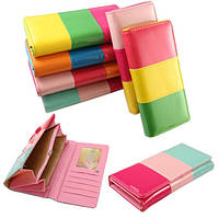 Женский стильный яркий красивый цветной кошелек клатч бумажник визитница мода тренд 6 цветов подарок девушке