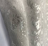 Готовий комплект мармурових штор 200х270 см з тюлем 400х270 см на тасьмі Колір Сірий, фото 10