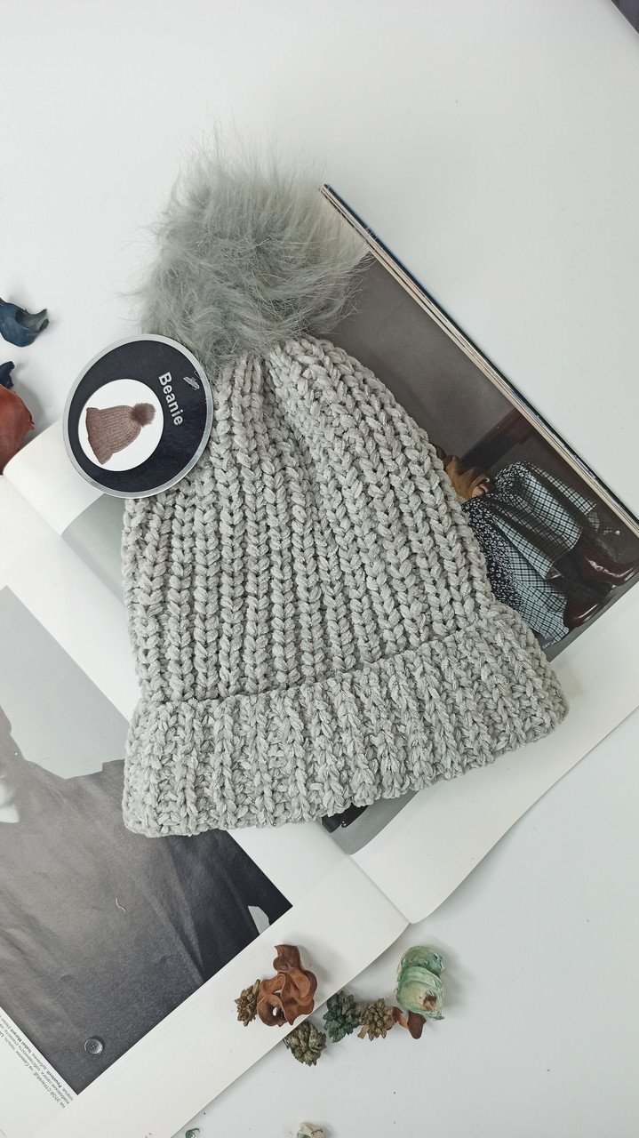 Шапка жіноча C@A Німеччина One Size з люриксом сірий (82576240)