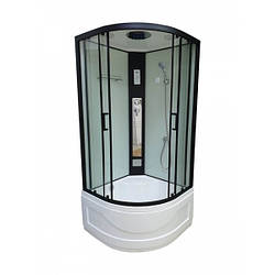 Душовий бокс VERONIS BV-4-100 white(black) 100х100х215 глибокий піддон