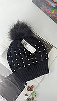 Шапка женская Ladies Hat с стразами Германия One Size черная (2555108)