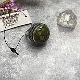 Кільце кругле яшма риолит в сріблі перстень з риолитом 17 розмір Індія, фото 4