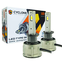 Лампа світлодіодна для фар CYCLONE LED H1 6000K 14000LM TYPE 38 2 шт комплект