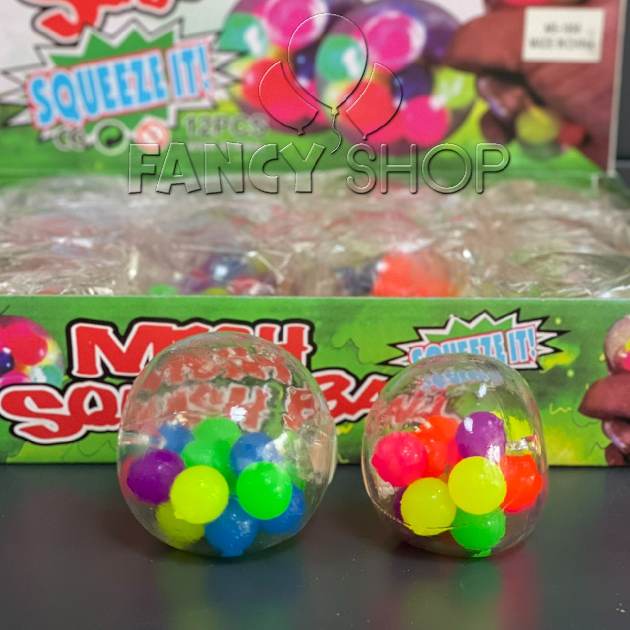 Іграшка антистрес з орбізами "Мячик з кульками", велика, Игрушка антистресс "Мячик с шариками", фото 1